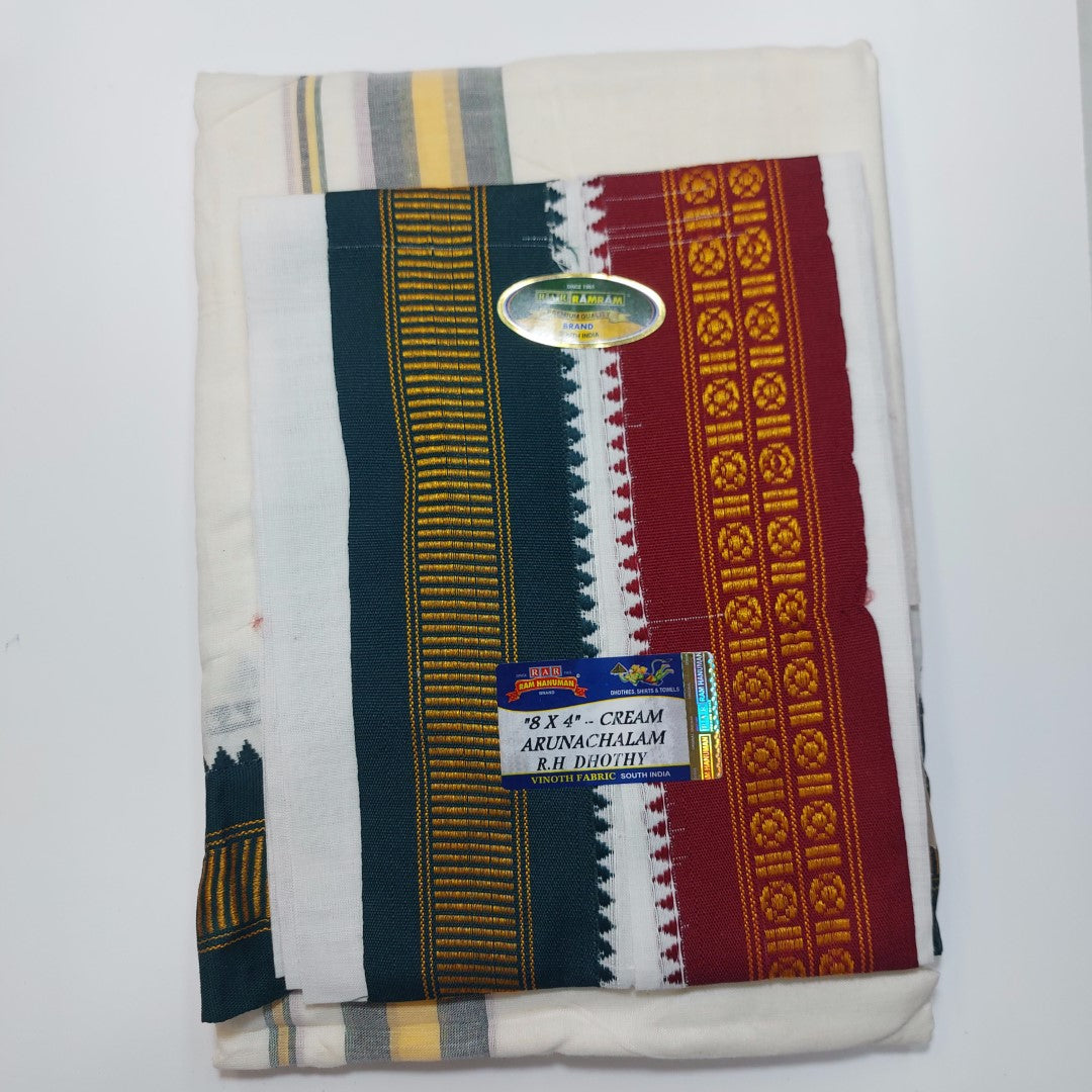 Arunachalam Cream Colour Vesti (8x4)