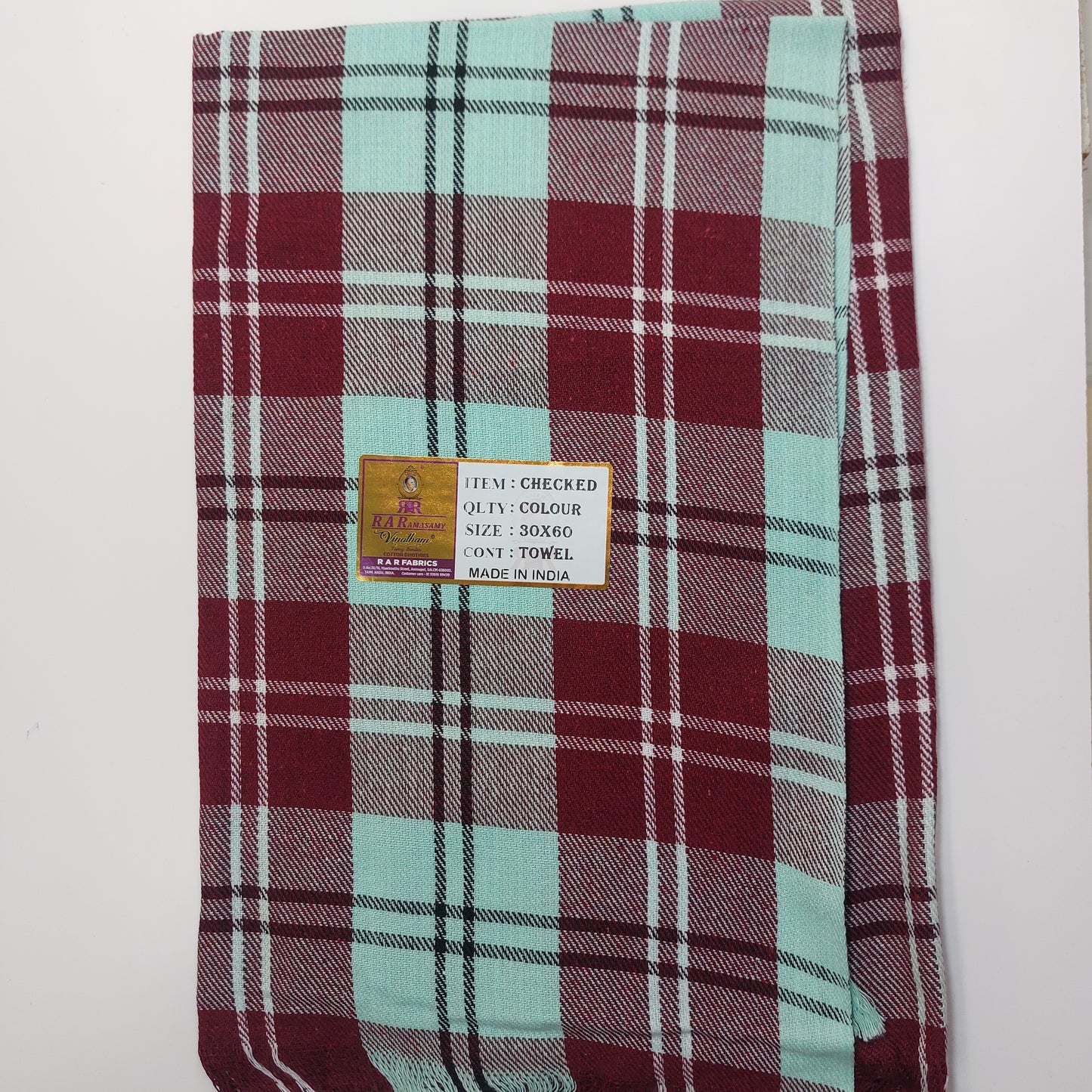 Checkered Colour Towel Vinotham (30"x60")