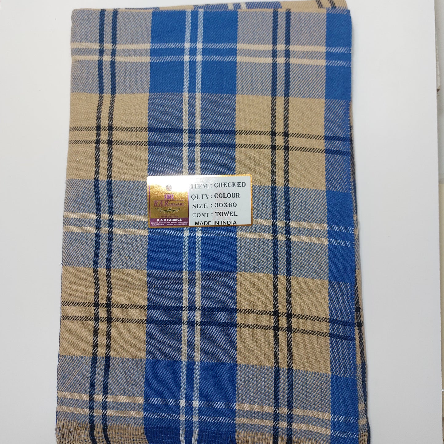 Checkered Colour Towel Vinotham (30"x60")