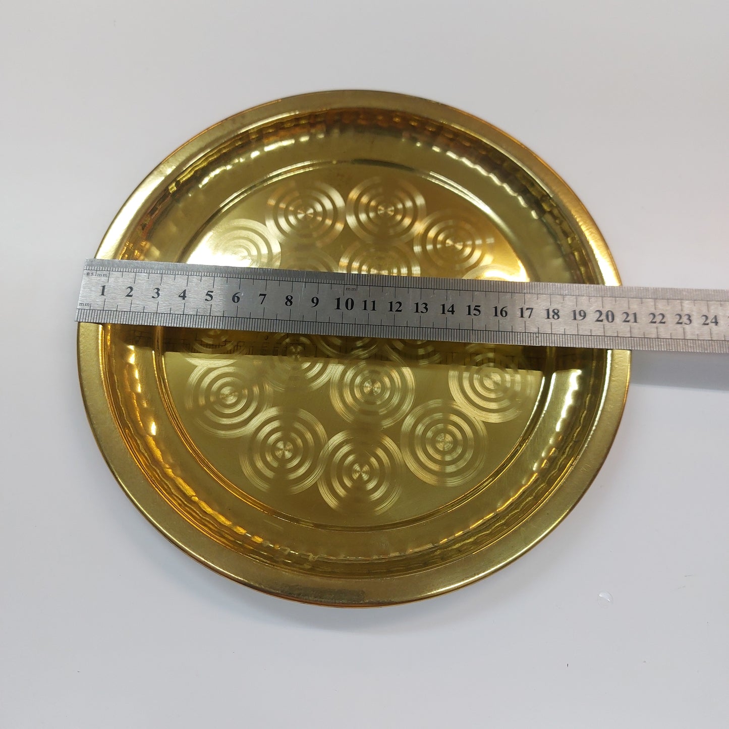 Traditional Handcrafted Pure Brass Pooja Ring Plate