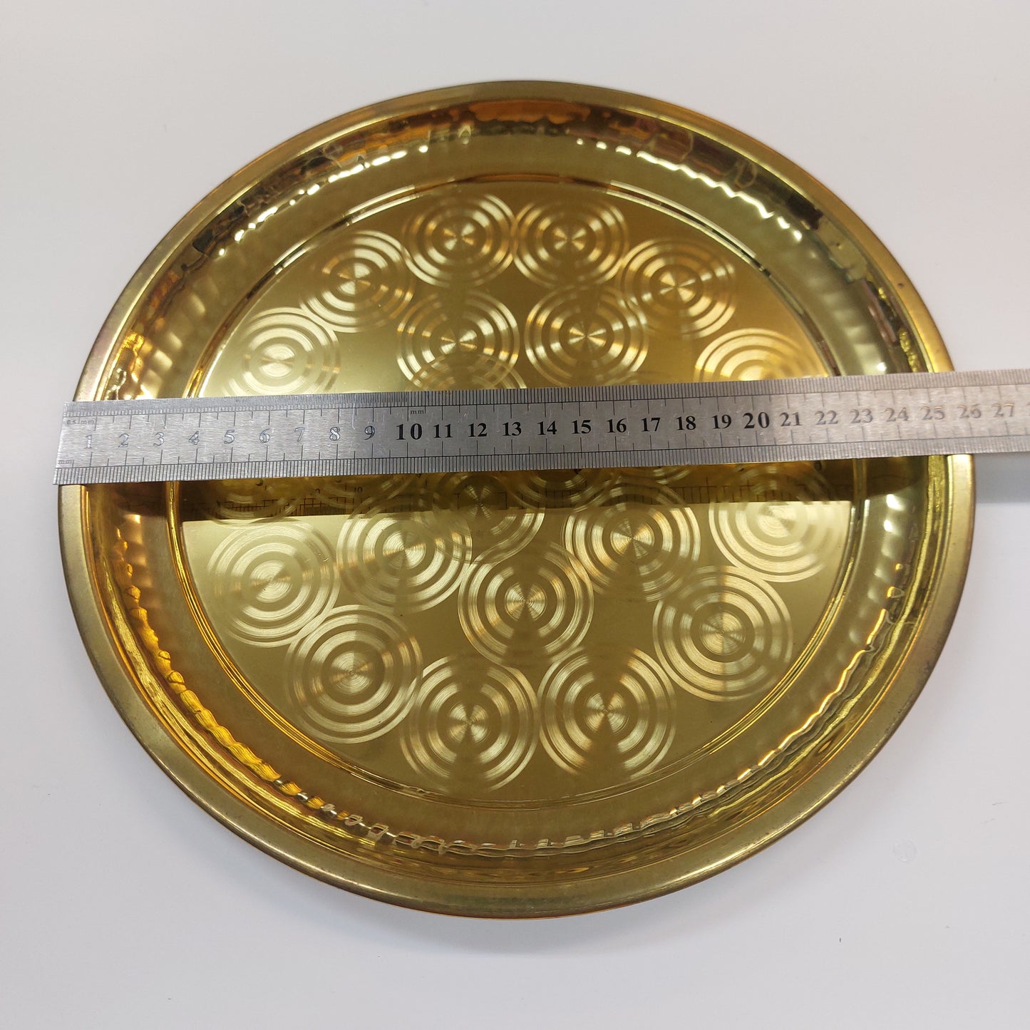 Traditional Handcrafted Pure Brass Pooja Ring Plate