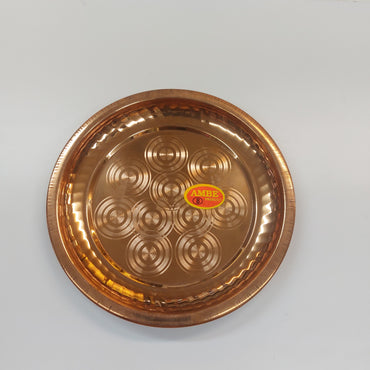 Traditional Handcrafted Copper Pooja Ring Plate