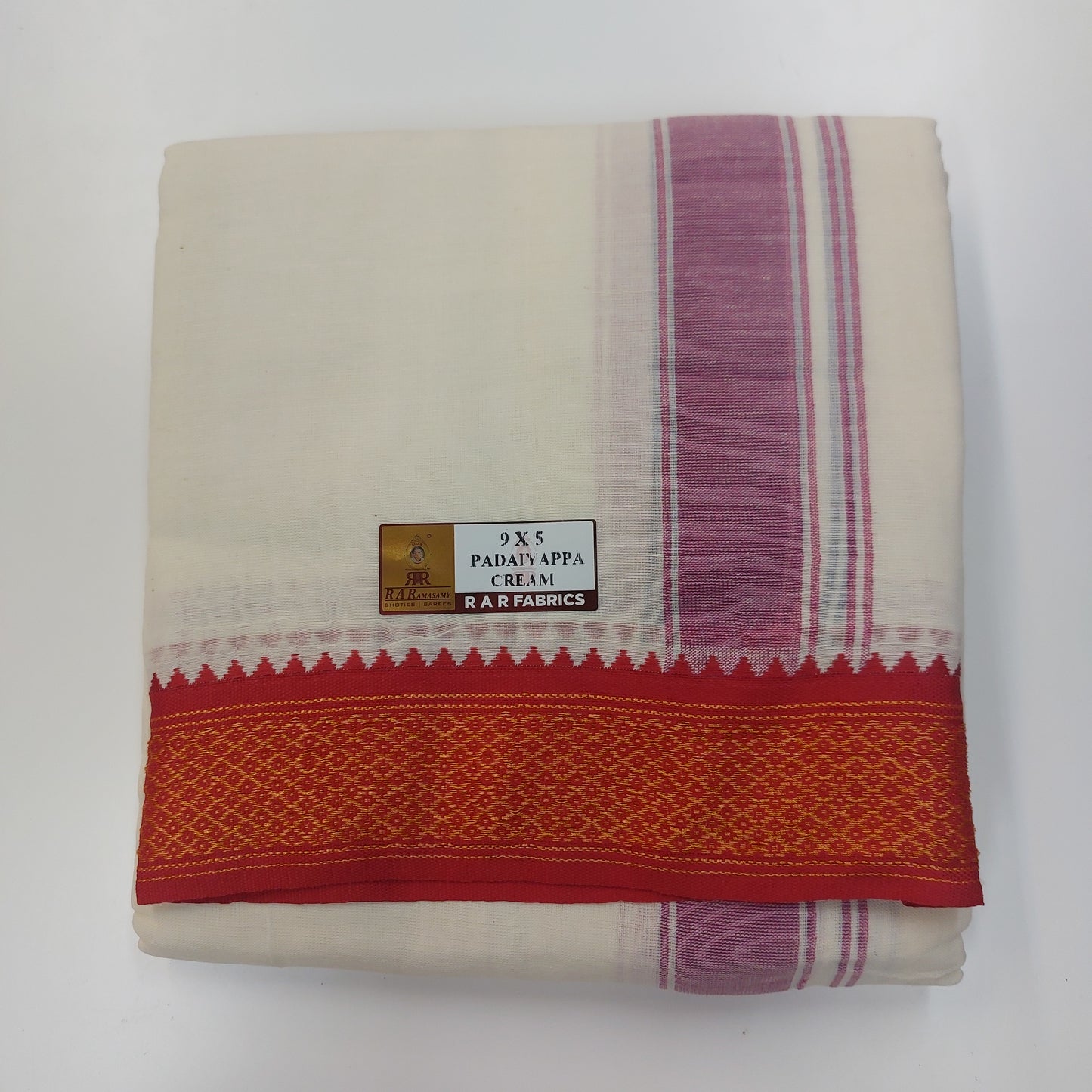 Padaiyappa Cream Vesti (9x5)