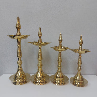 Kerala Fancy Brass Vilakku / Brass Kerala Deepa (Pair)