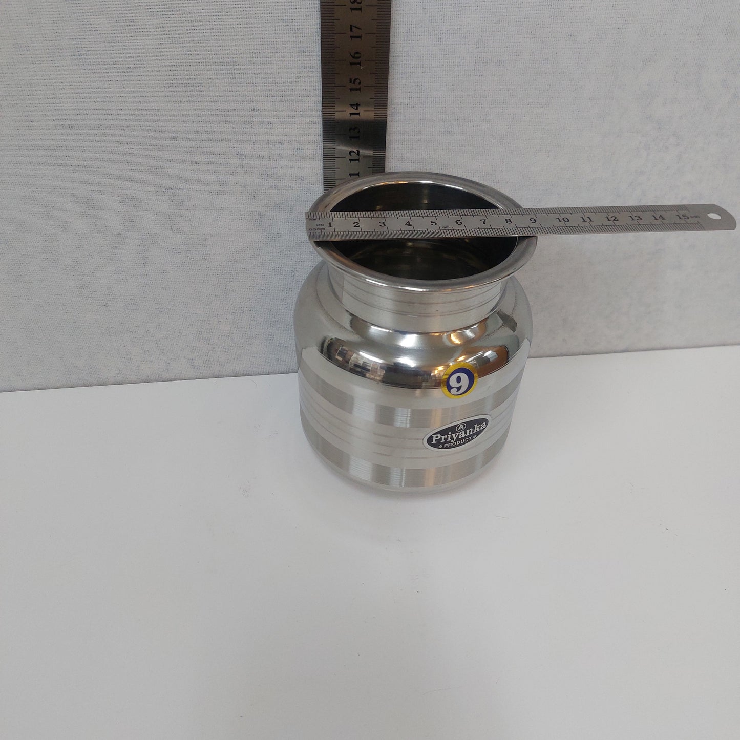Stainless Steel Siiver More Sembu / Steel Round Water Lota