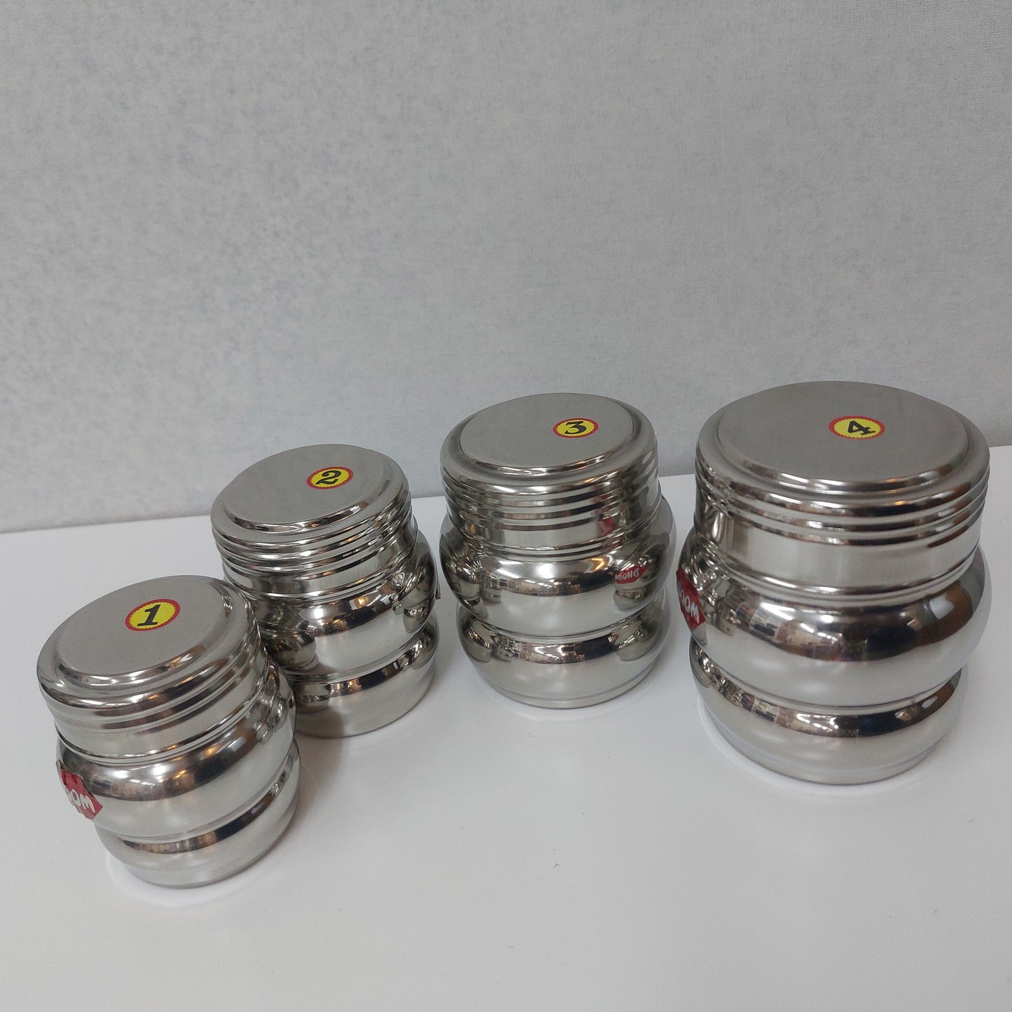 Stainless Steel Kitchen Container/ Belly Thread Dappi