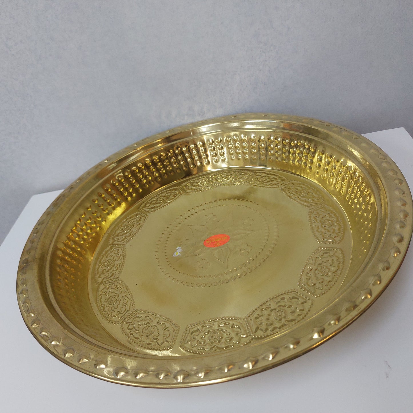 Brass Pooja Plate with Floral Design / Brass Bedding Plate / Brass Fancy Parath / Brass Design Seer Thattu