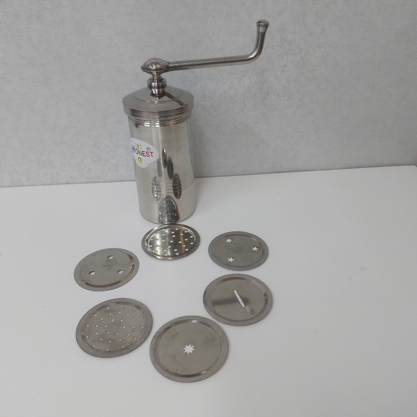 Stainless Steel Murukku Ural / Stainless Steel Murukku Maker with Murukku Achu 6 Pcs.