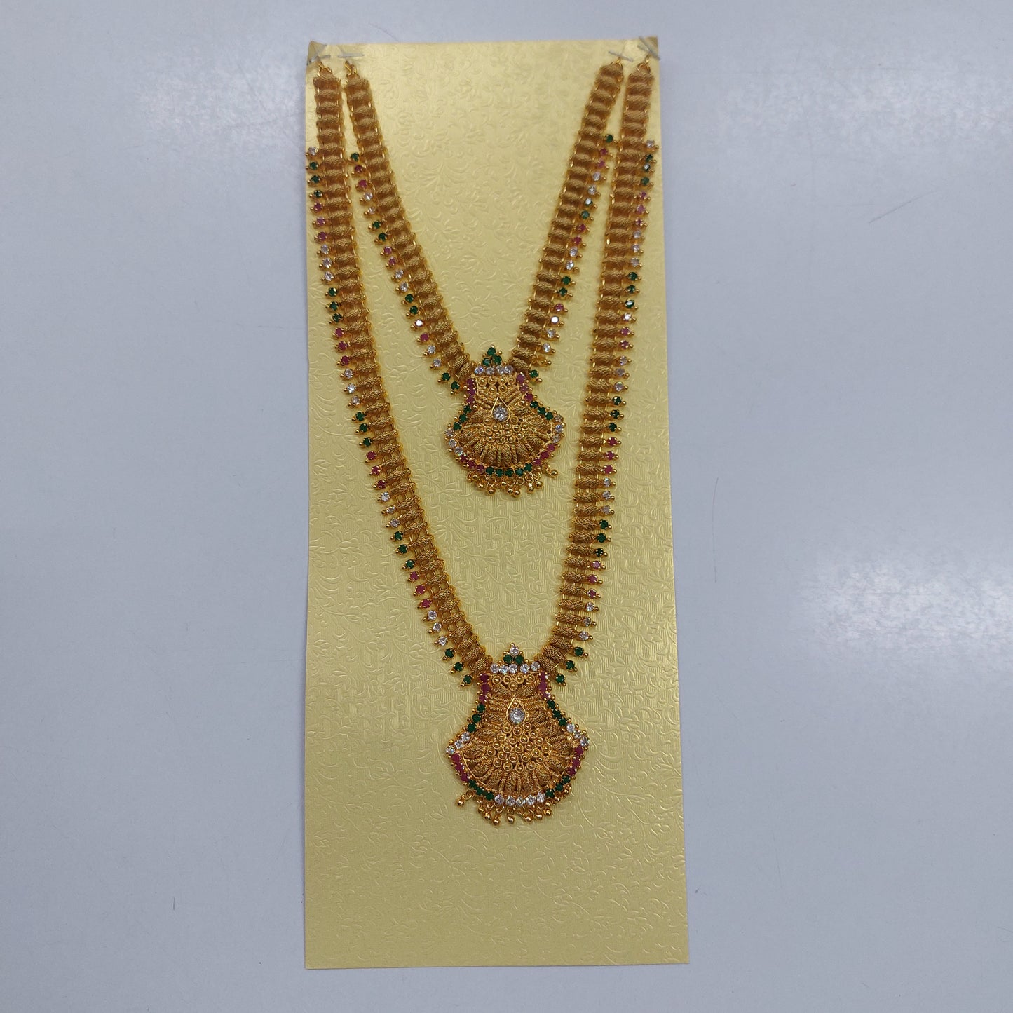 Women Imitation Jewelry Indian Gold Plated Combo set / Gold Plated Covering Haram Combo Set