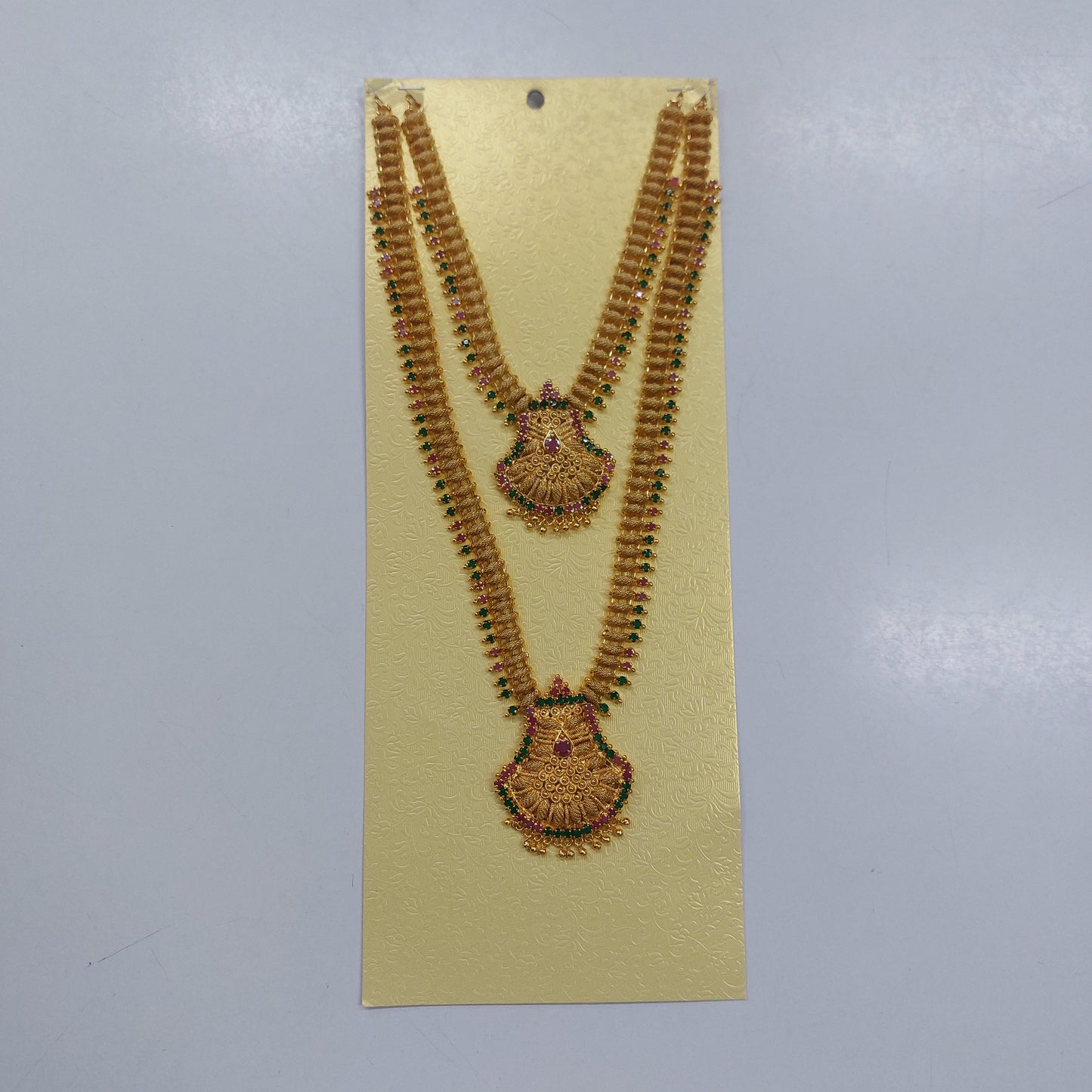 Women Imitation Jewelry Indian Gold Plated Combo set / Gold Plated Covering Haram Combo Set