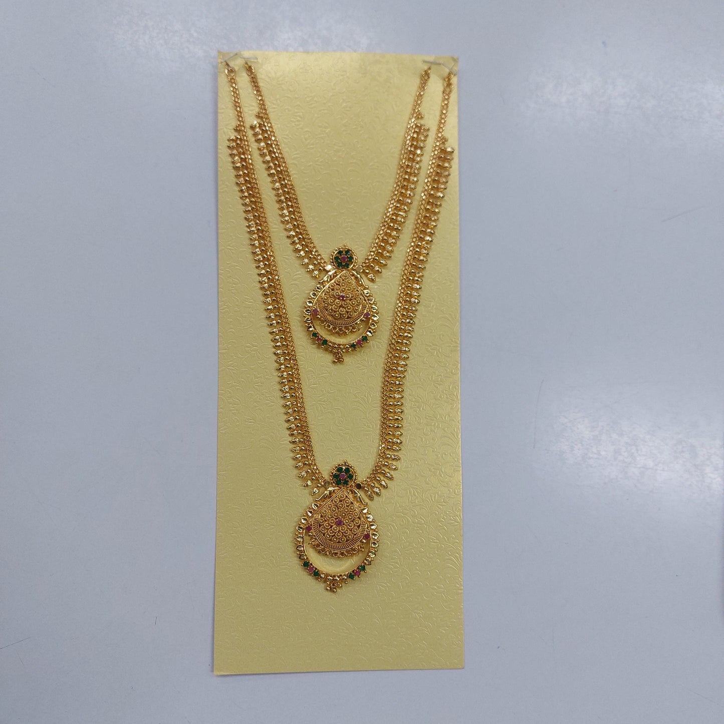 Women Imitation Jewelry Indian Gold Plated Combo set / Gold Plated Covering Haram Combo Set