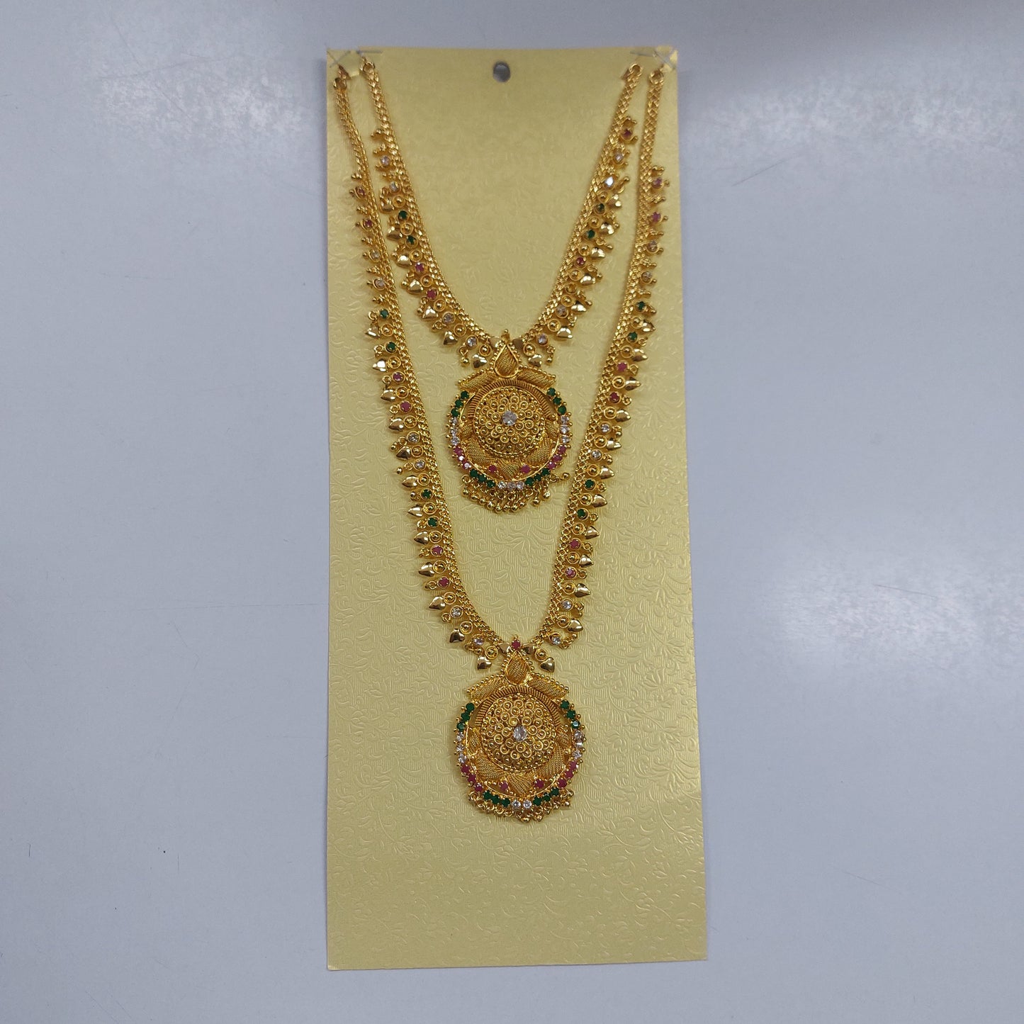 Women Imitation Jewelry Indian Gold Plated Combo set / Gold Plated Covering Haram Combo Set