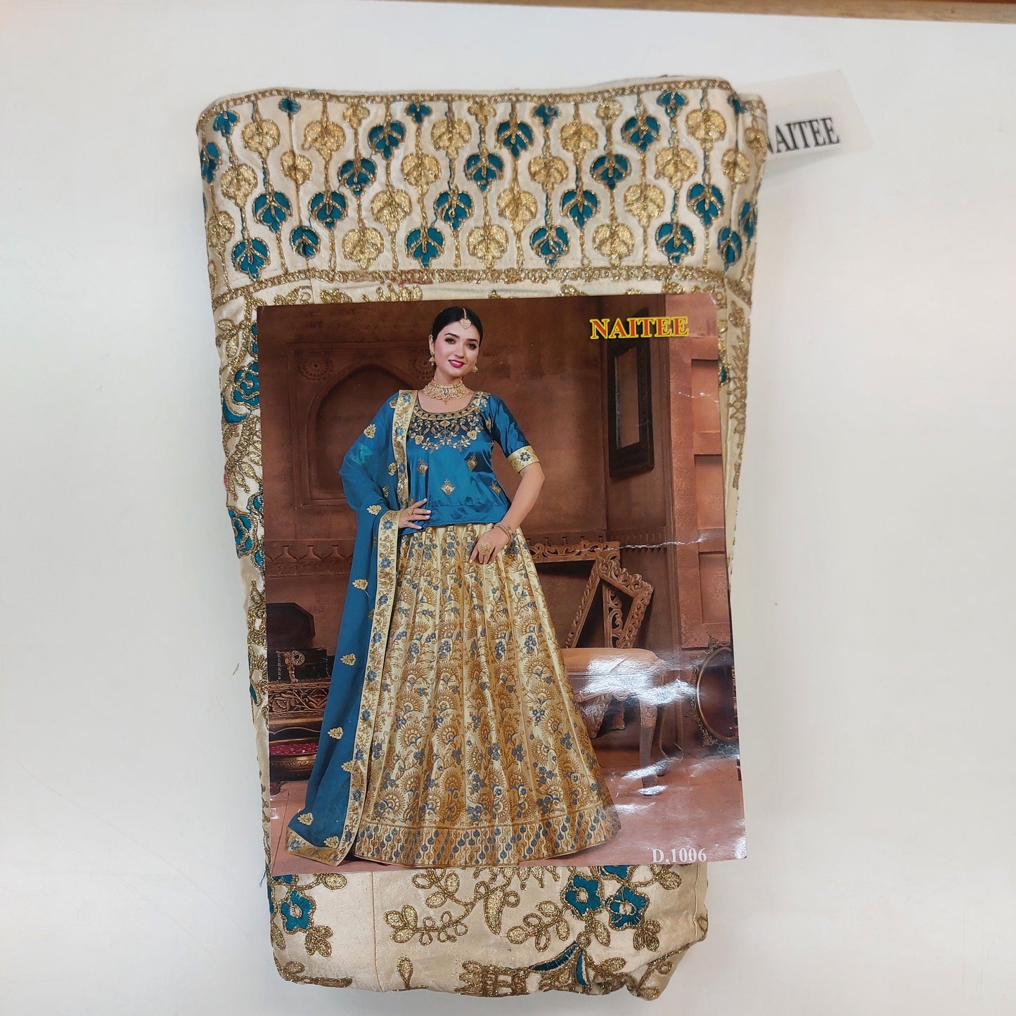 Semi Stitched Zari and Thread Work Choli Lehenga
