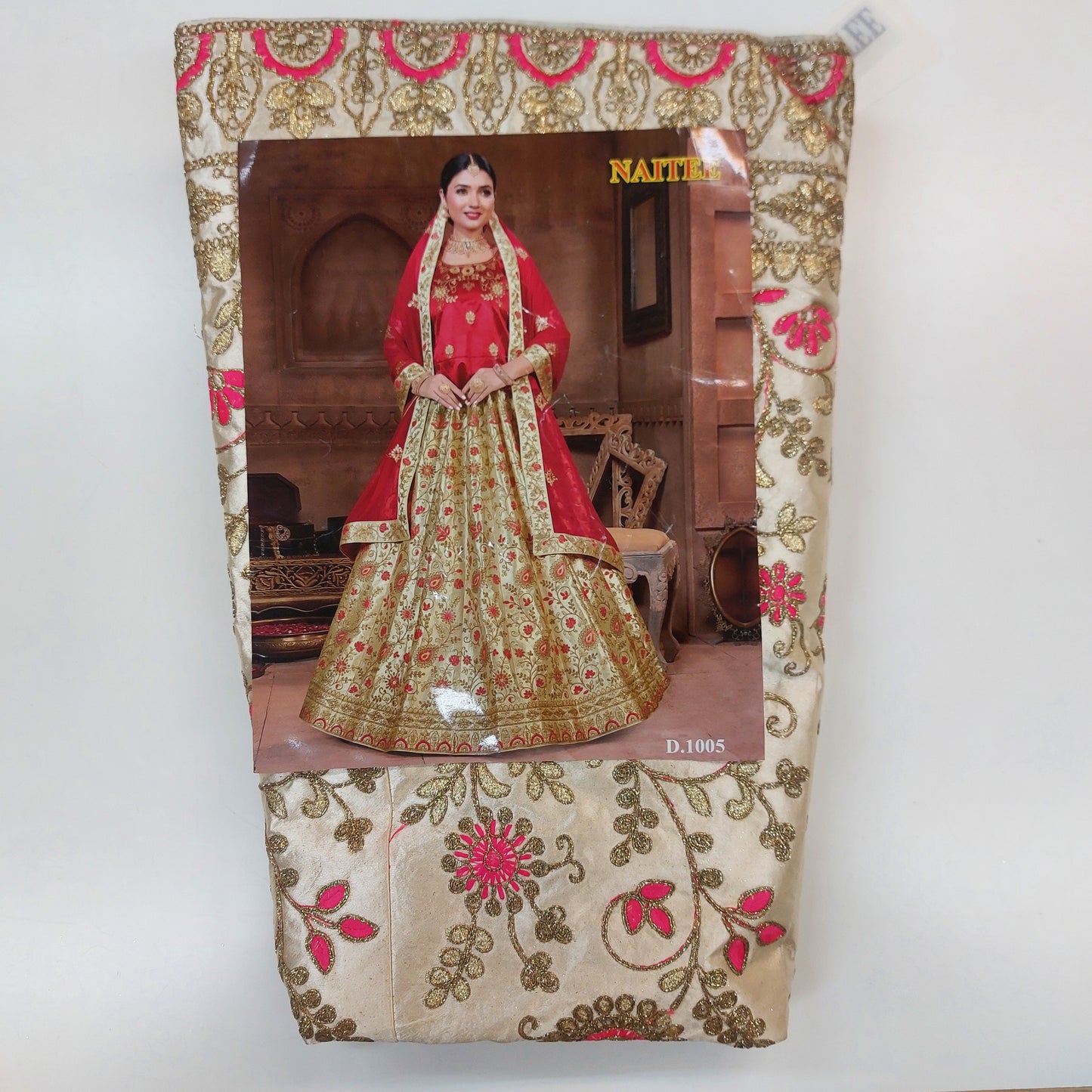 Semi Stitched Zari and Thread Work Choli Lehenga