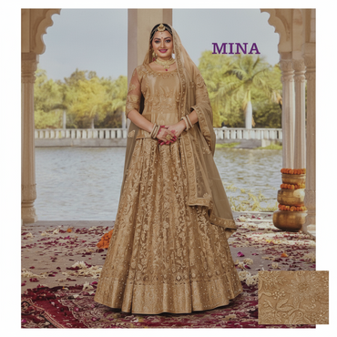 Semi Stitched Zari and Thread Work Choli Lehenga