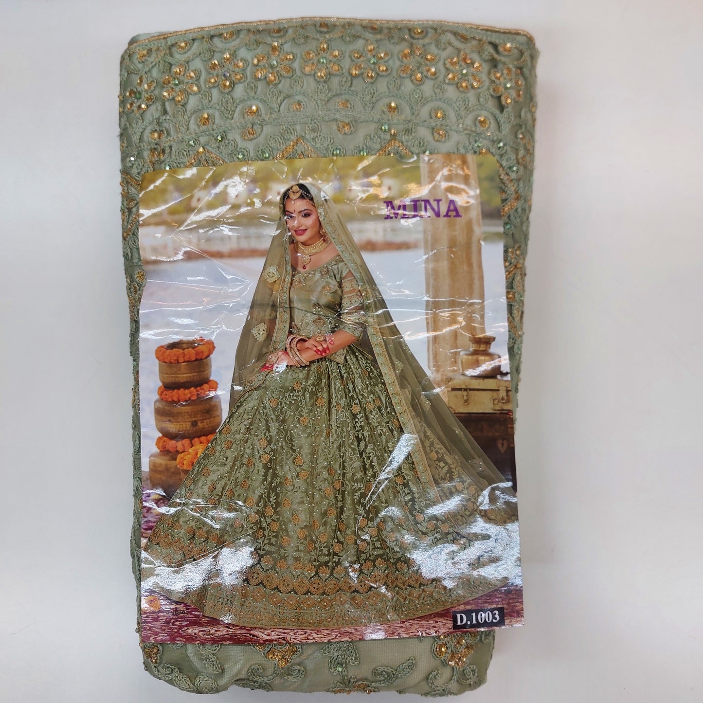 Semi Stitched Zari and Thread Work Choli Lehenga
