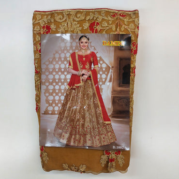 Semi Stitched Zari and Thread Work Choli Lehenga (Damini)
