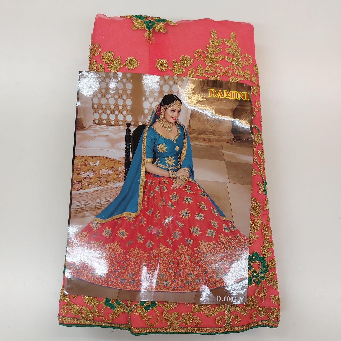 Semi Stitched Zari and Thread Work Choli Lehenga (Damini)