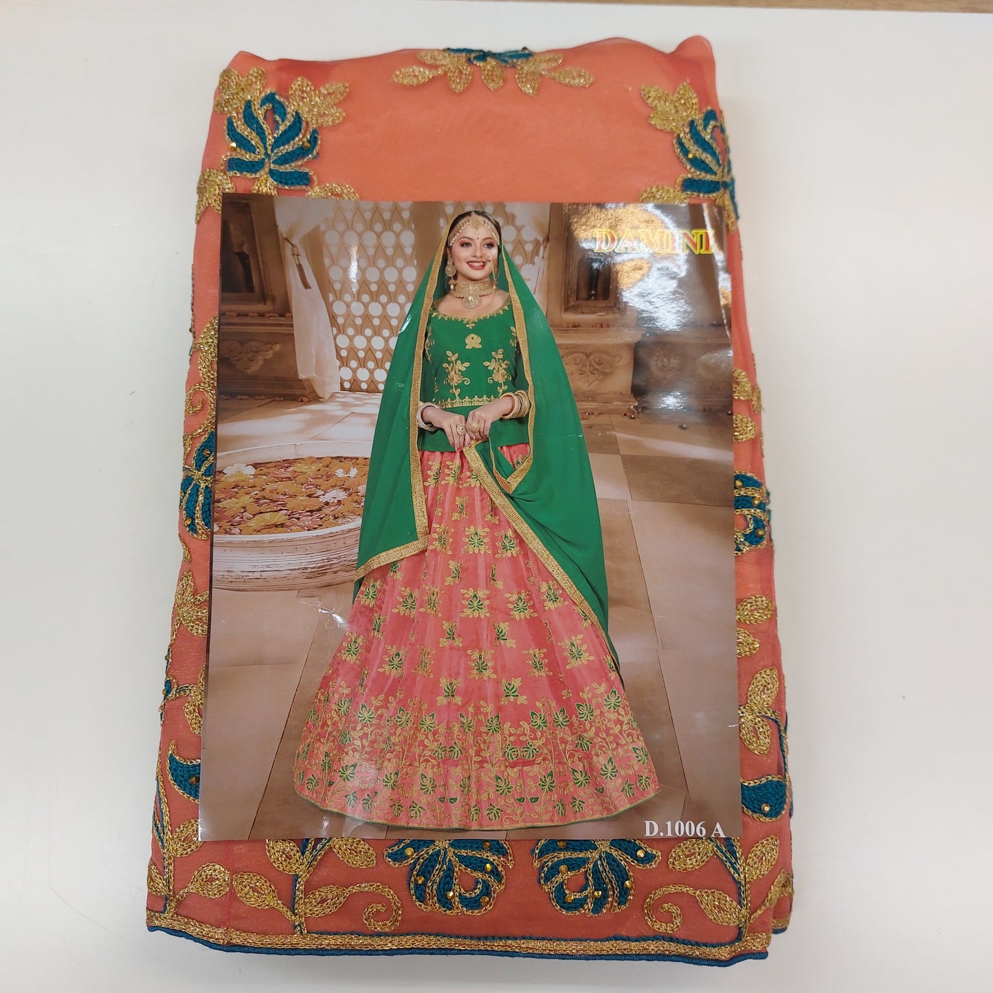Semi Stitched Zari and Thread Work Choli Lehenga (Damini)