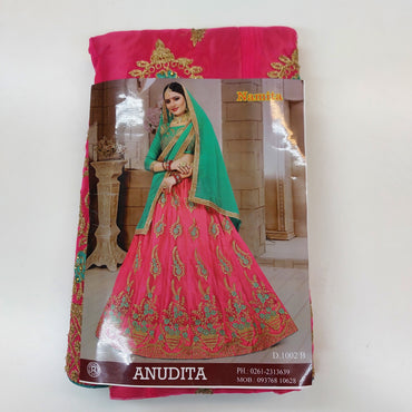 Semi Stitched Zari and Thread Work Choli Lehenga (NAMITA)