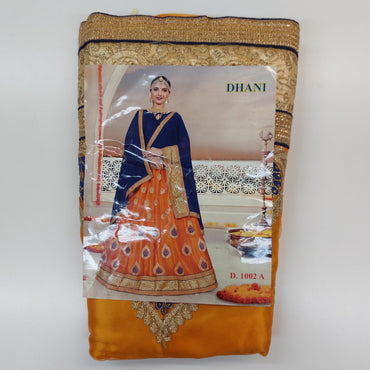 Semi Stitched Zari and Thread Work Choli Lehenga (DHANI )