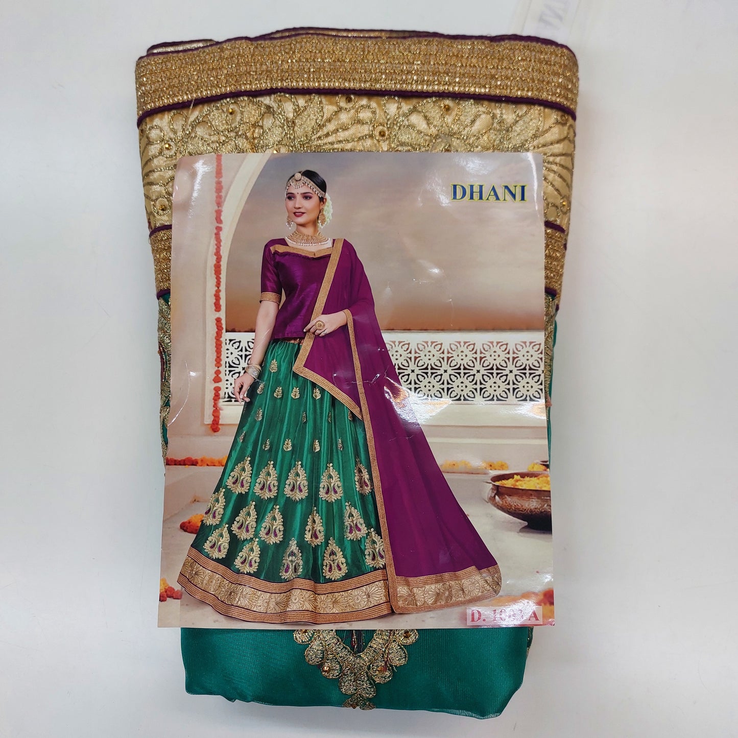 Semi Stitched Zari and Thread Work Choli Lehenga (DHANI )