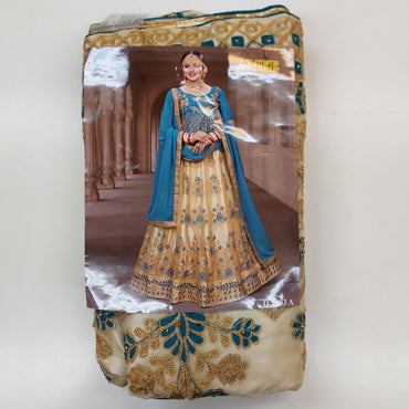 Semi Stitched Zari and Thread Work Choli Lehenga (AMEE )