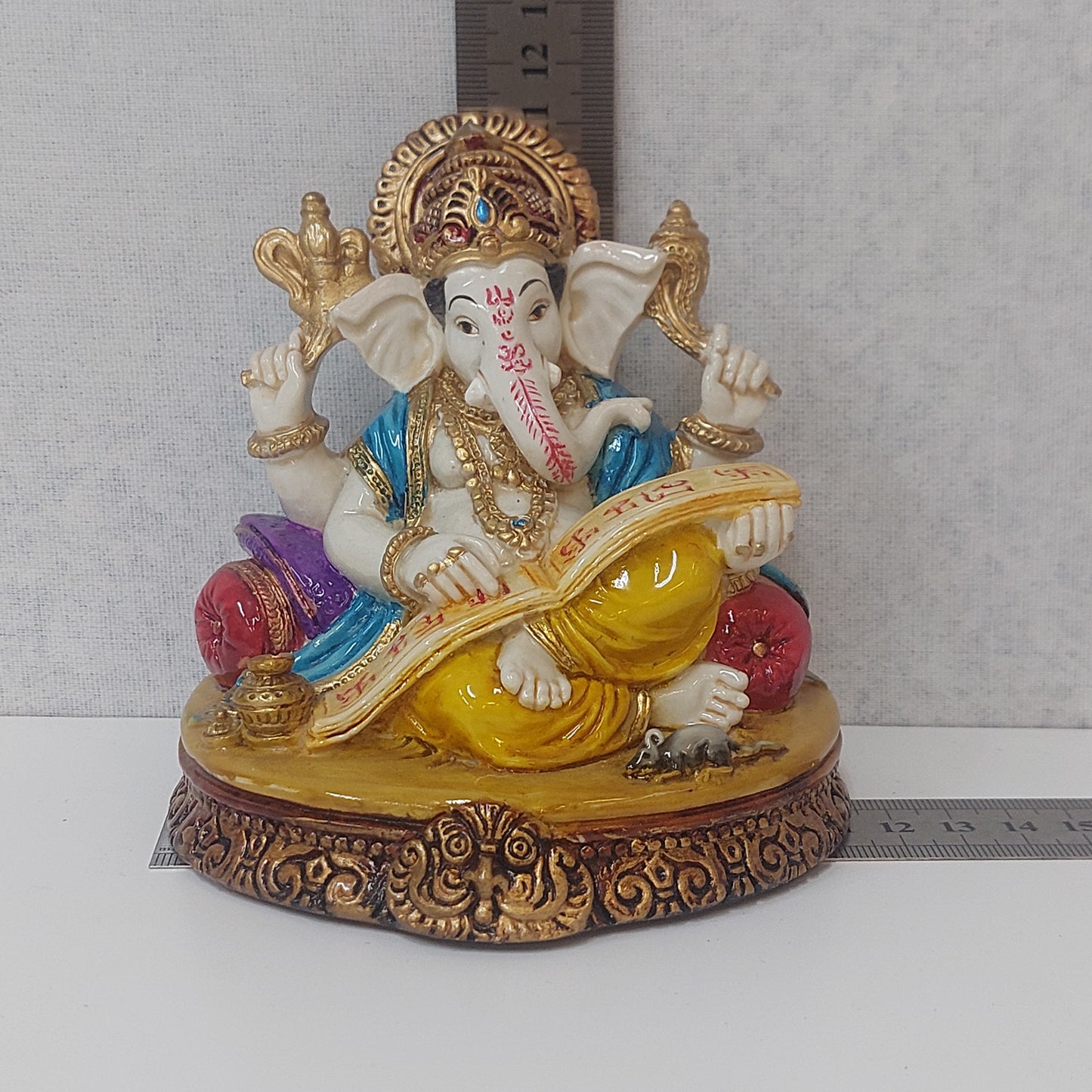 Handmade Poly resin Ganpati Statue For Gifting, Decorative Showpiece