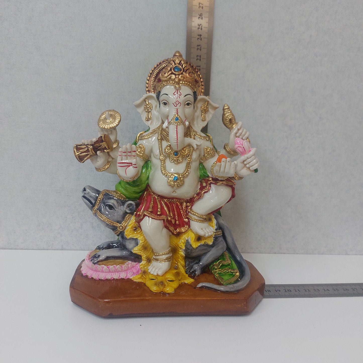 Handmade Poly resin Ganpati Statue For Gifting, Decorative Showpiece