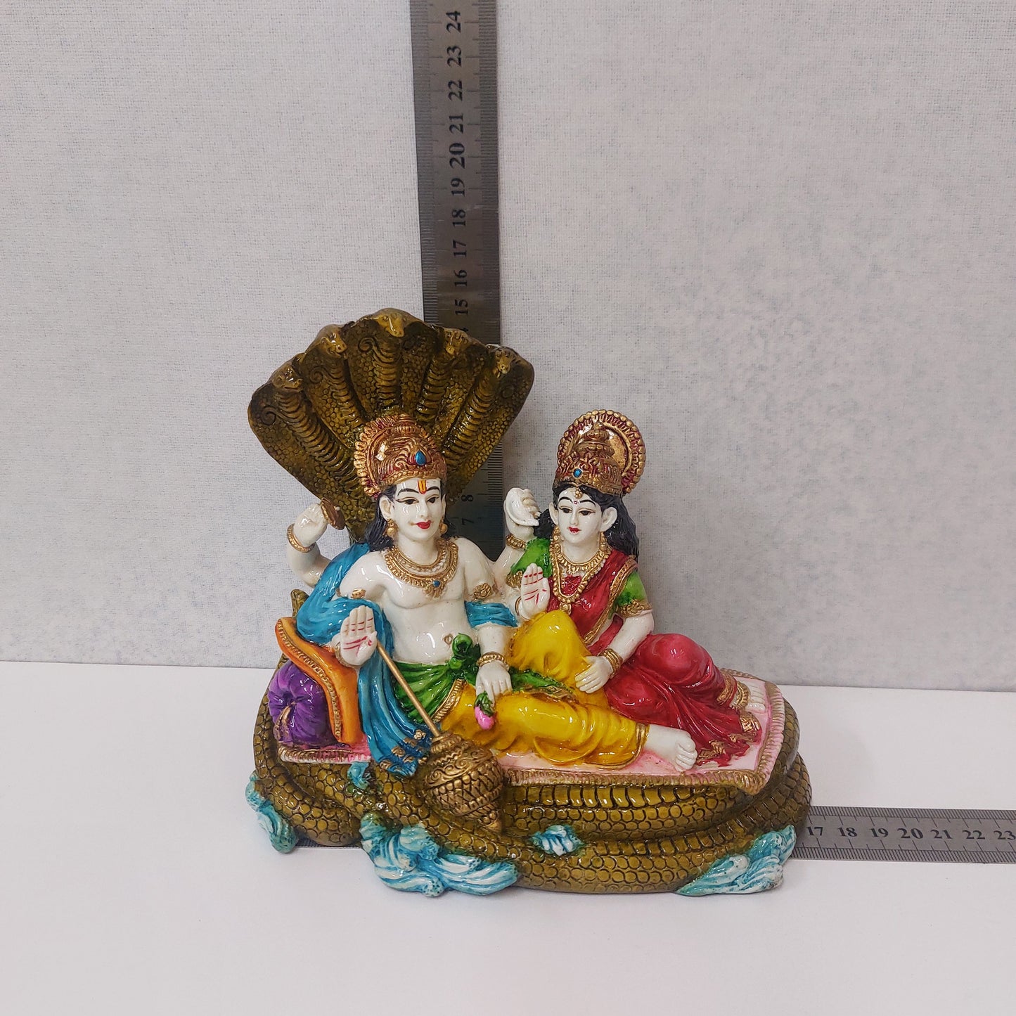 Lord Vishnu with Lakshmi Statue / Lakshmi Narayan Decorative Statue / Lakshmi Ji and Vishnu Ji