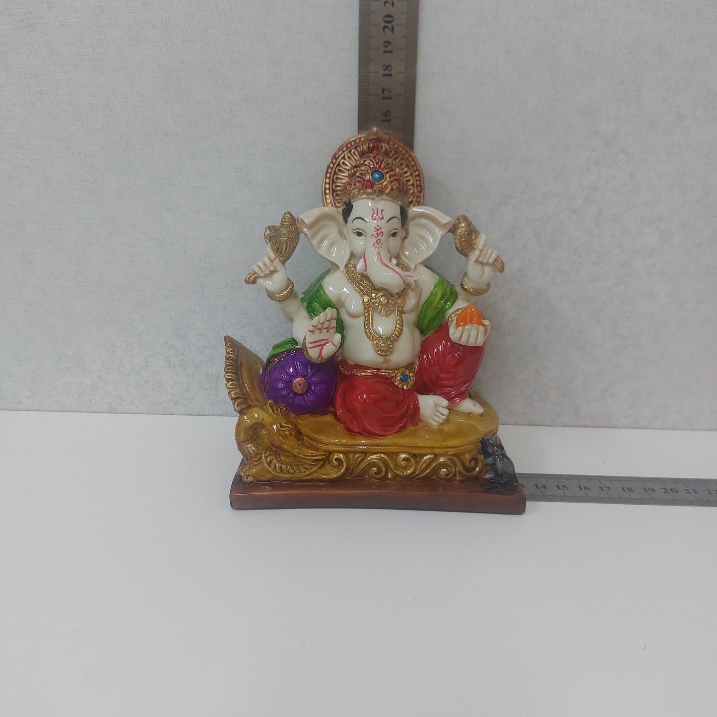 Handmade Poly resin Ganpati Statue For Gifting, Decorative Showpiece