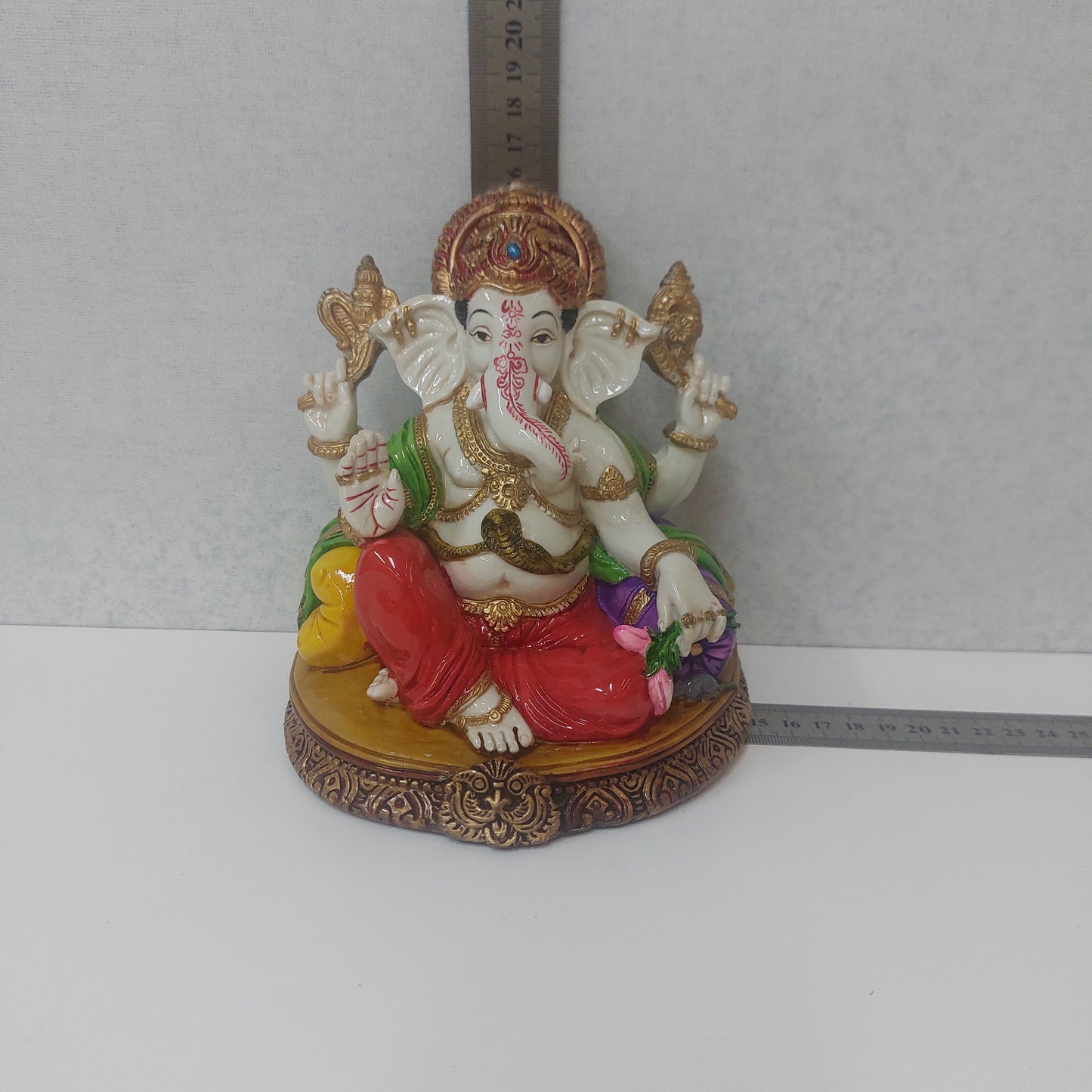 Handmade Poly resin Ganpati Statue For Gifting, Decorative Showpiece