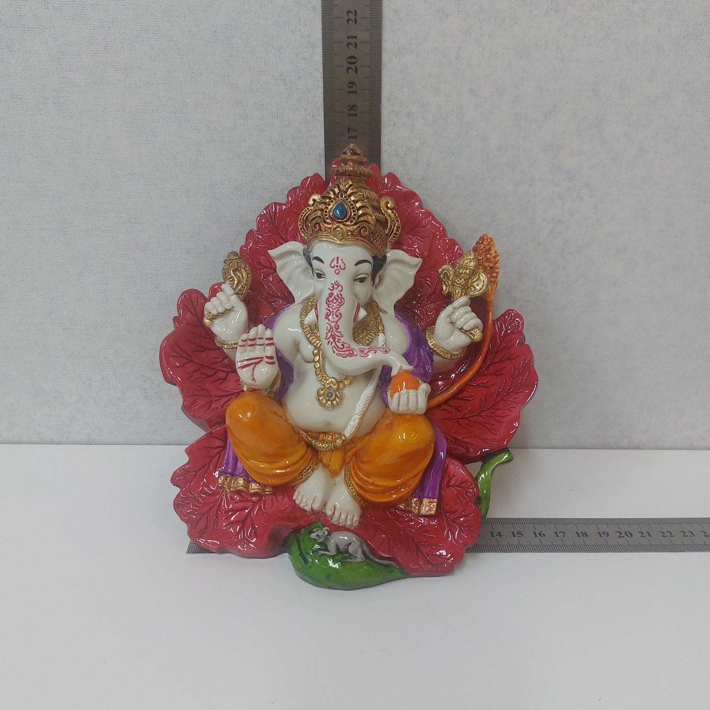 Handmade Poly resin Ganpati Statue For Gifting, Decorative Showpiece