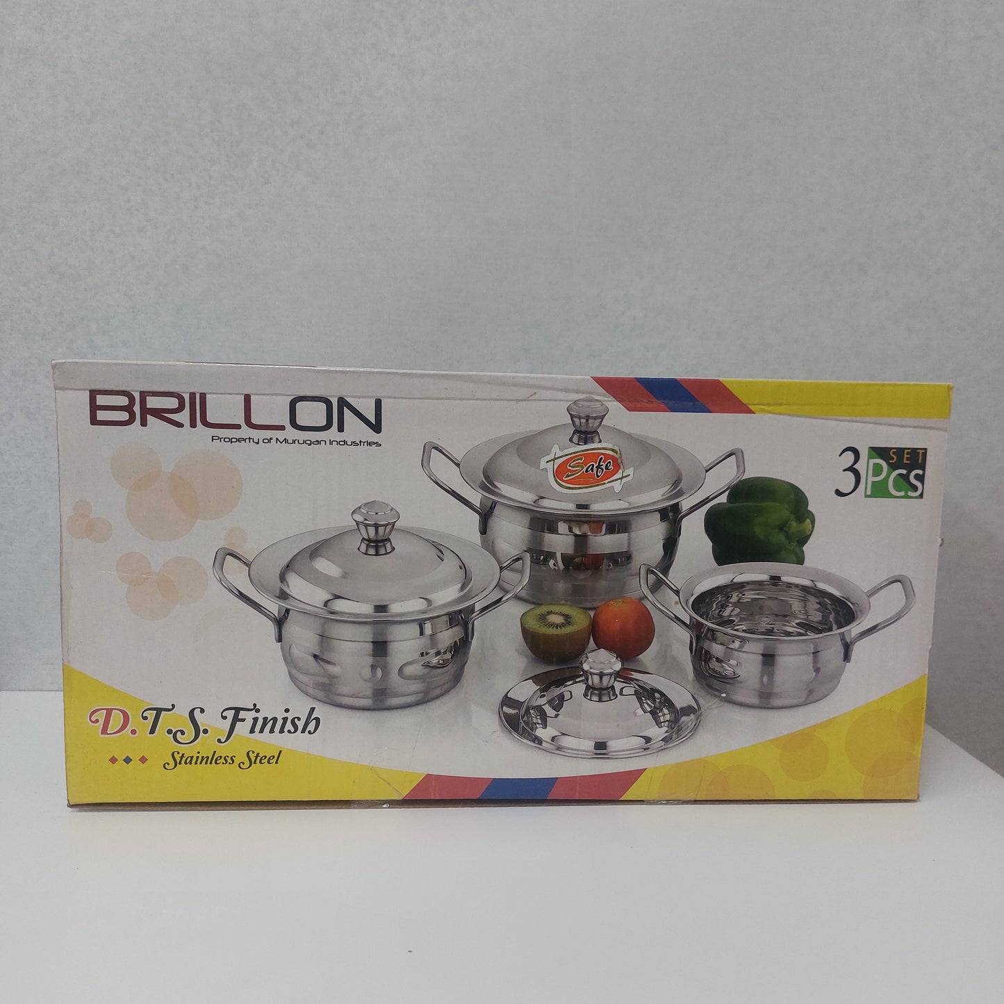 Stainless Steel Handi with Lid Set (3pcs)