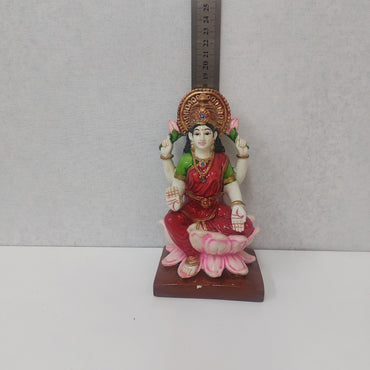 Handmade Polyresin Lord Mahalaxmi Statue For Gifting, Decorative Showpiece