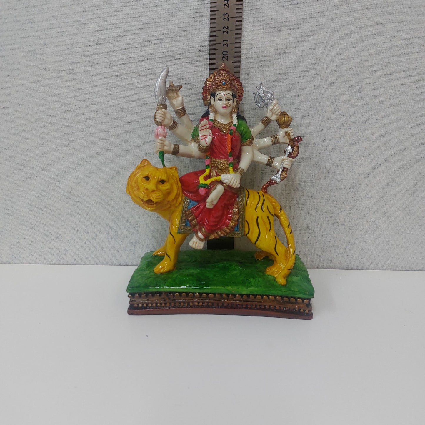 Handmade Polyresin Durga Amman/ Maa Durga Devi / Mata Rani Murti Statue For Gifting, Decorative Showpiece