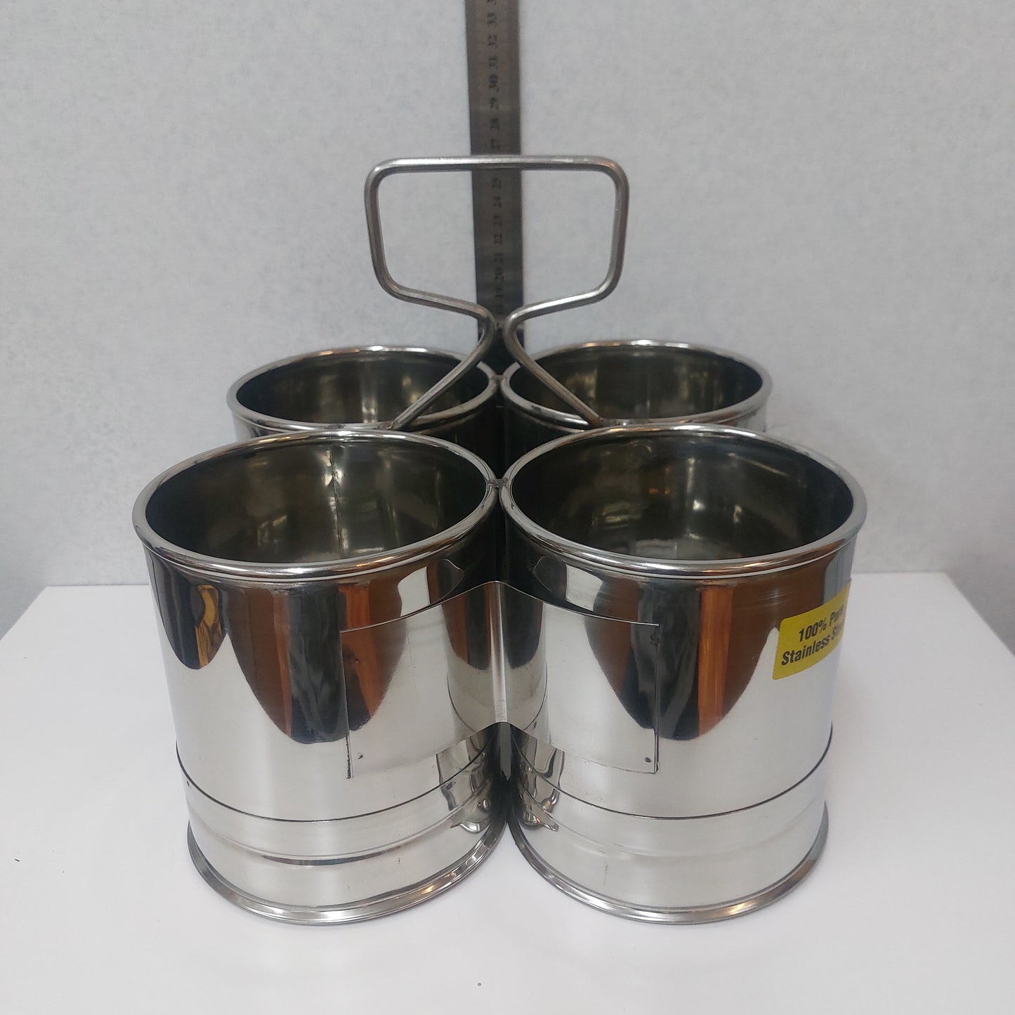 Stainless Steel Kothu Set / Kothu Catti Silver Plate