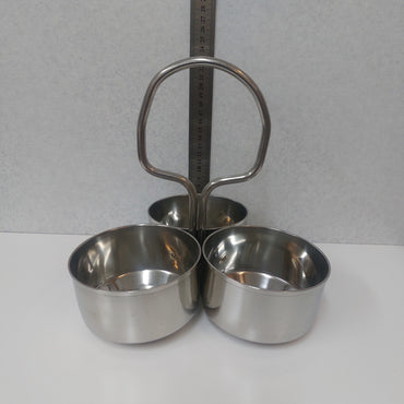 Stainless Steel Kothu Set / Kothu Catti Silver Plate