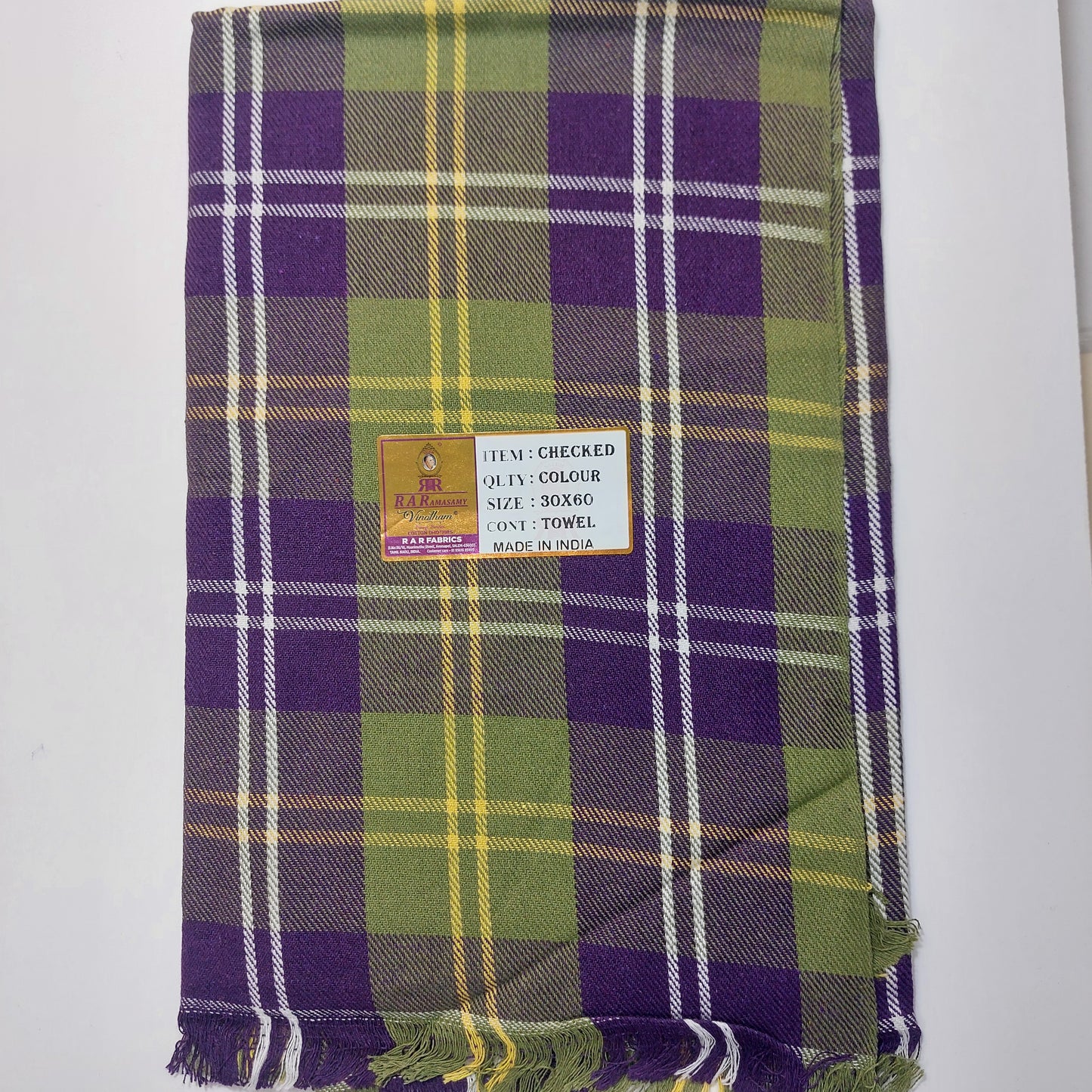 Checkered Colour Towel Vinotham (30"x60")