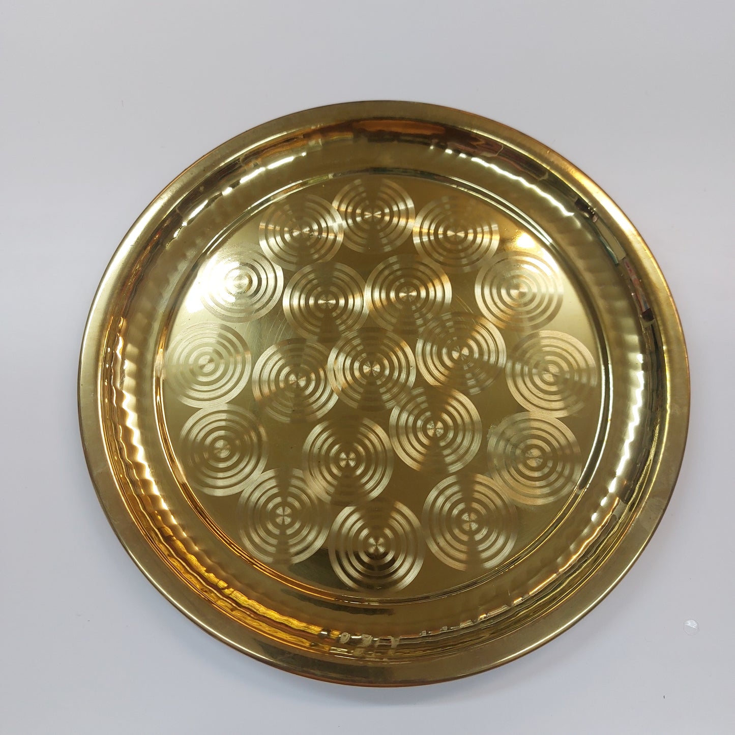 Traditional Handcrafted Pure Brass Pooja Ring Plate