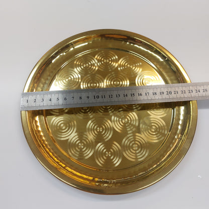 Traditional Handcrafted Pure Brass Pooja Ring Plate