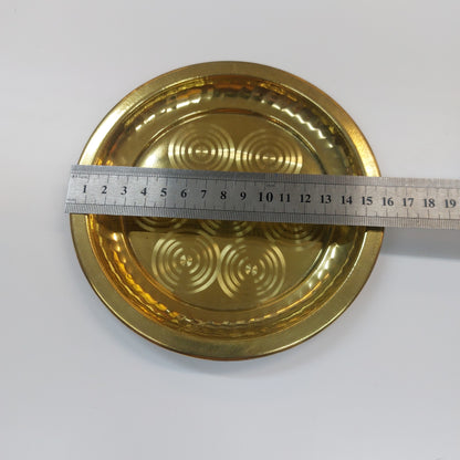 Traditional Handcrafted Pure Brass Pooja Ring Plate
