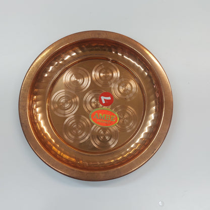 Traditional Handcrafted Copper Pooja Ring Plate