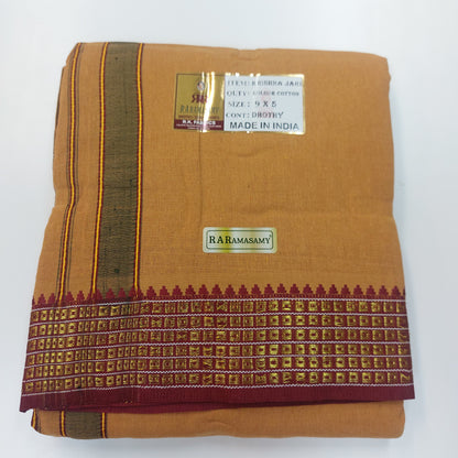 Krishna Jari Colour Cotton Vesti (9x5)
