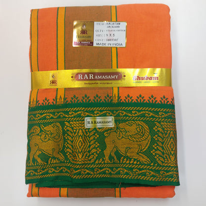 Aalayam Jackard Colour Cotton Dhothy (9x5)