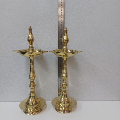 Kerala Fancy Brass Vilakku / Brass Kerala Deepa (Pair)