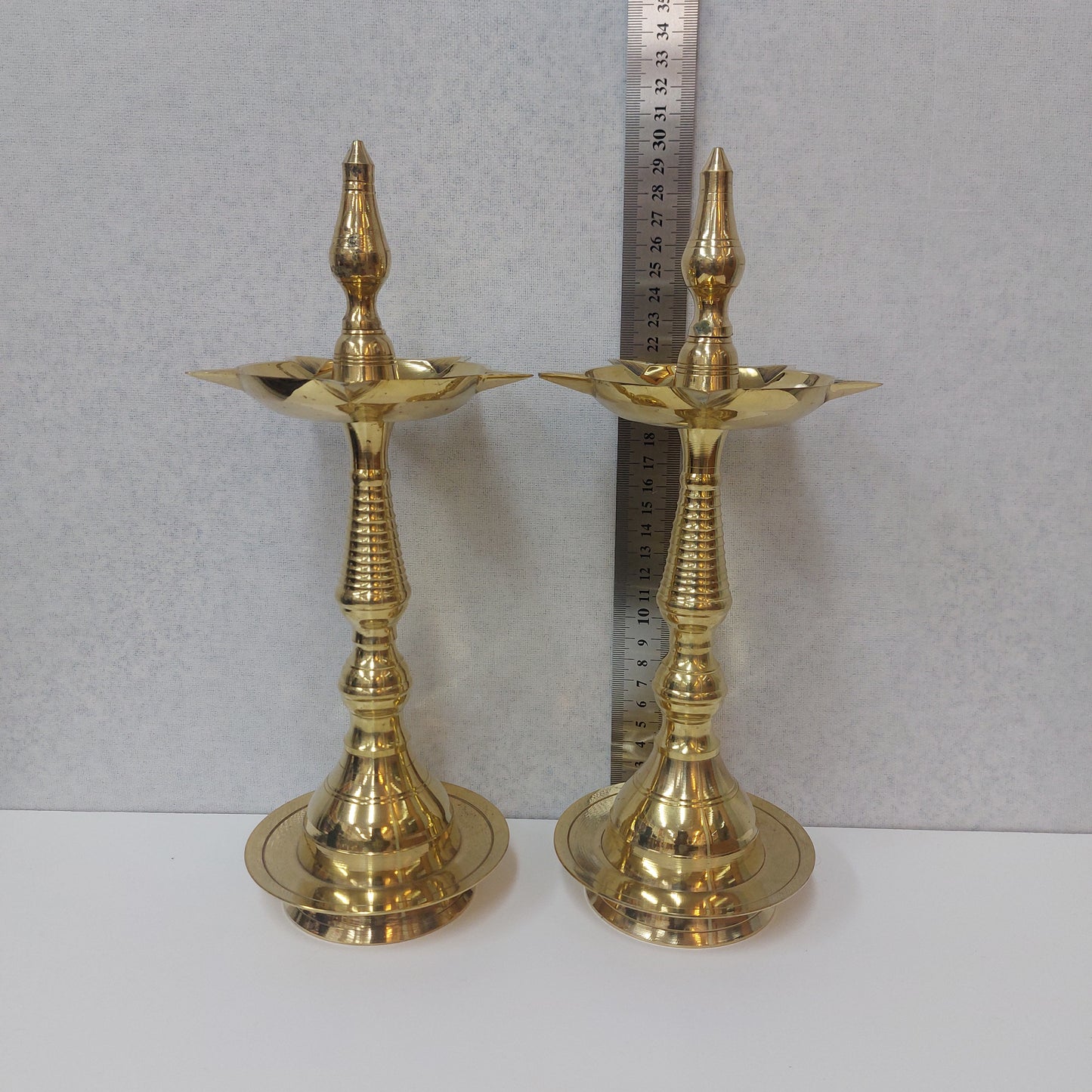 Kerala Fancy Brass Vilakku / Brass Kerala Deepa (Pair)