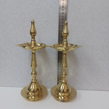 Kerala Fancy Brass Vilakku / Brass Kerala Deepa (Pair)