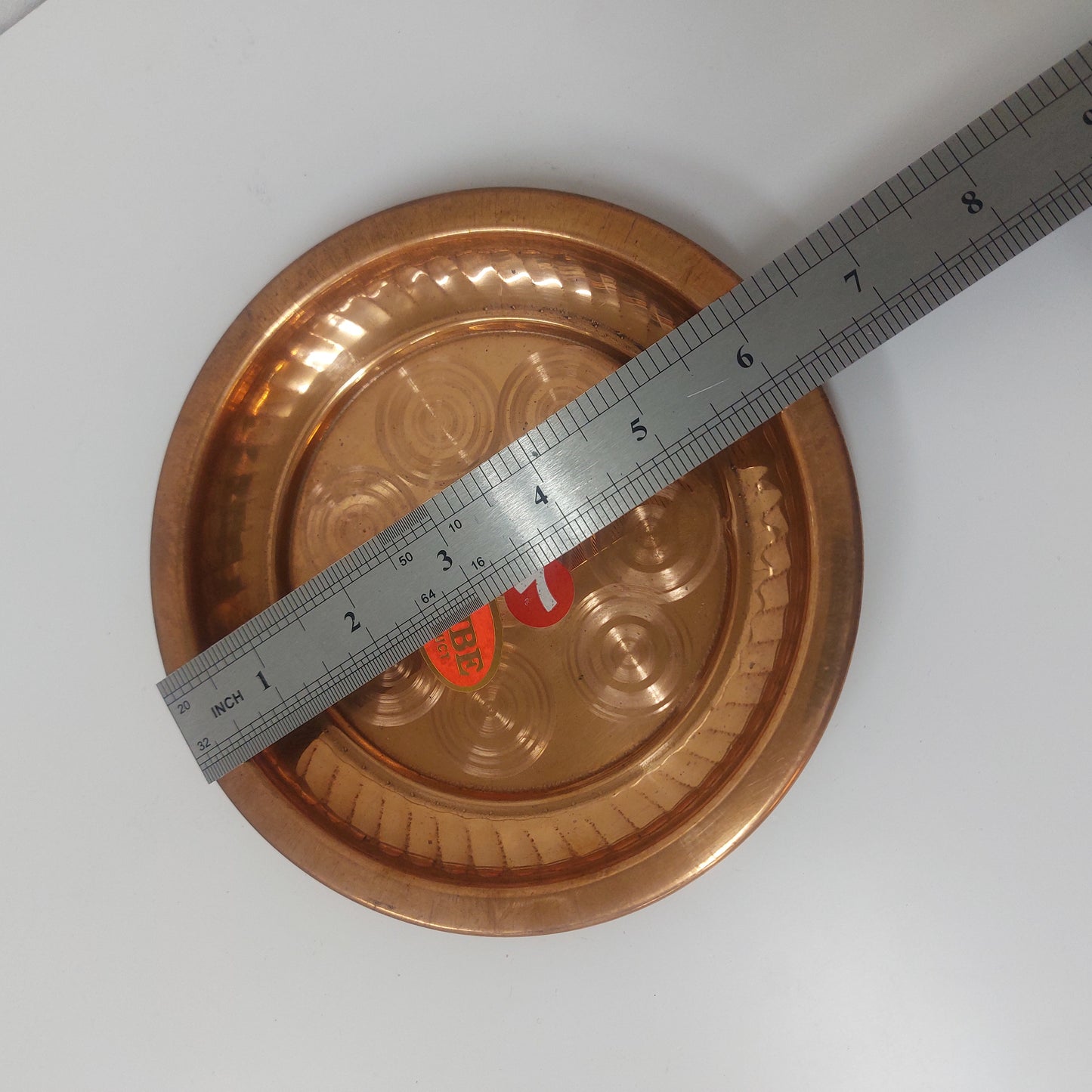 Traditional Handcrafted Copper Pooja Ring Plate