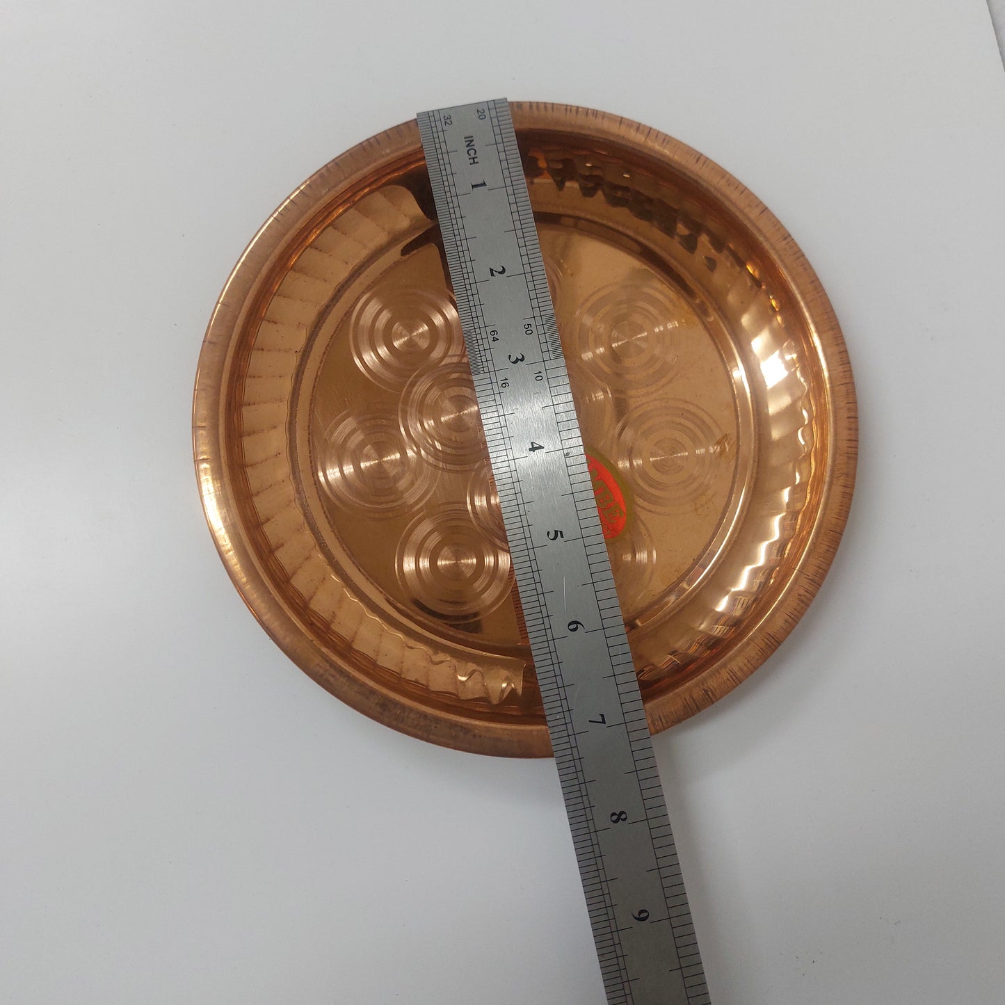 Traditional Handcrafted Copper Pooja Ring Plate